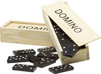 Gioco domino con scatola in legno